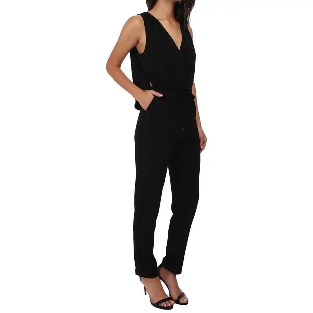 Sam Edelman Cape Open Back Black Jumpsuit
